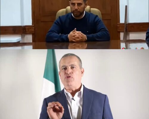 En la parte superior de la imagen esa el alcalde de Pinos, Omar Tellez y en la parte de abajo el de Jerez, Humberto Salazar.