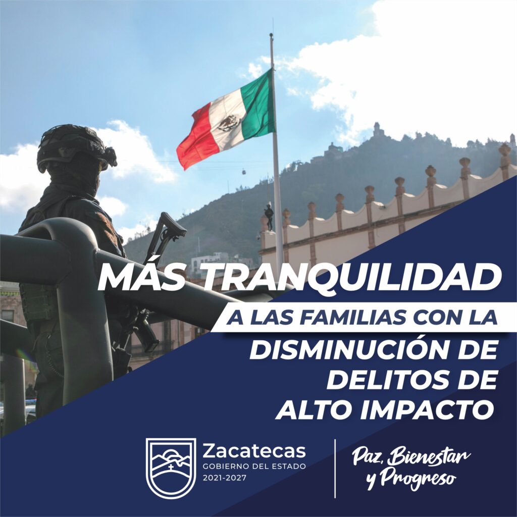 Más tranquilidad a las familias con la disminución de delitos de alto impacto.